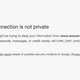 Image: screenshot of Chrome warning
